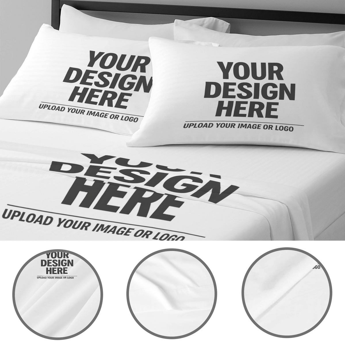 4-Piece Bedding Set with Blank Fitted