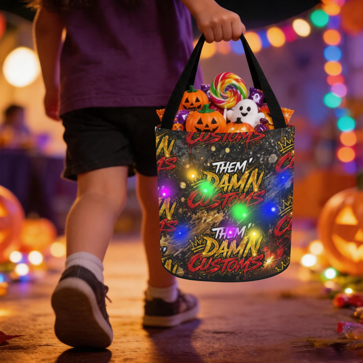 Halloween Multi-Color LED Light-Up Candy Bag