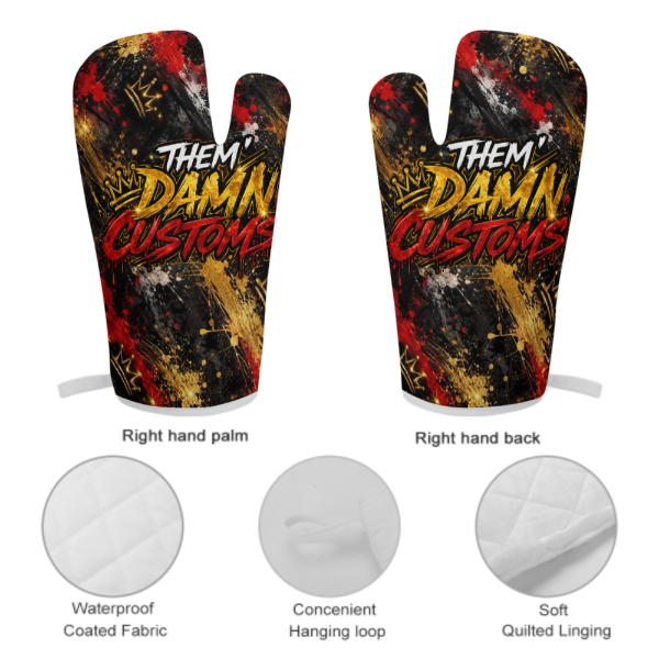Heat Resistant Oven Mitt With Pot Holder
