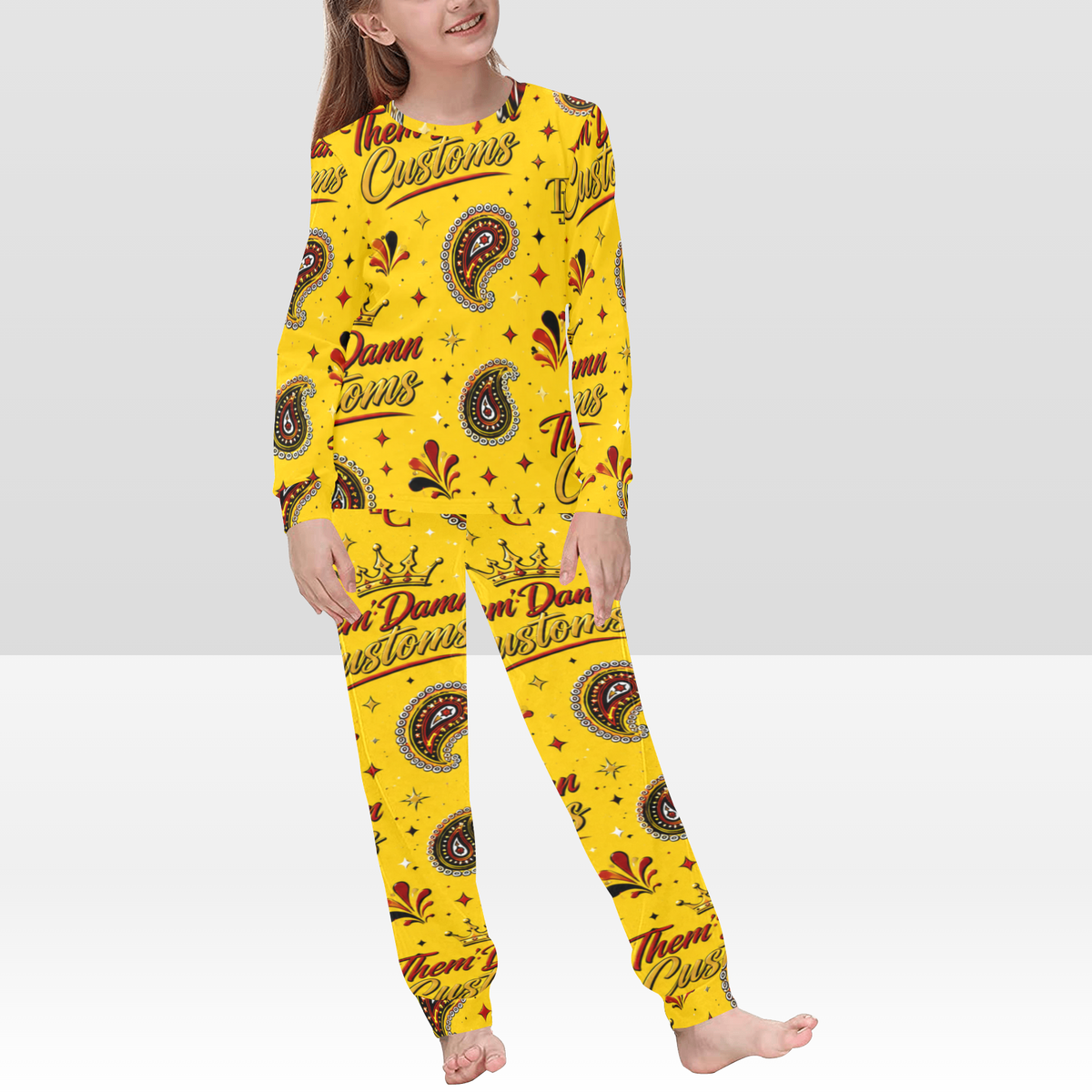 Big Kids' All Over Print Pajama Set
