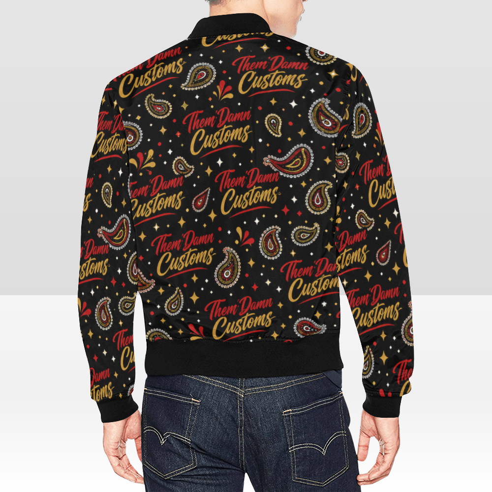 Men's All Over Print Bomber Jacket