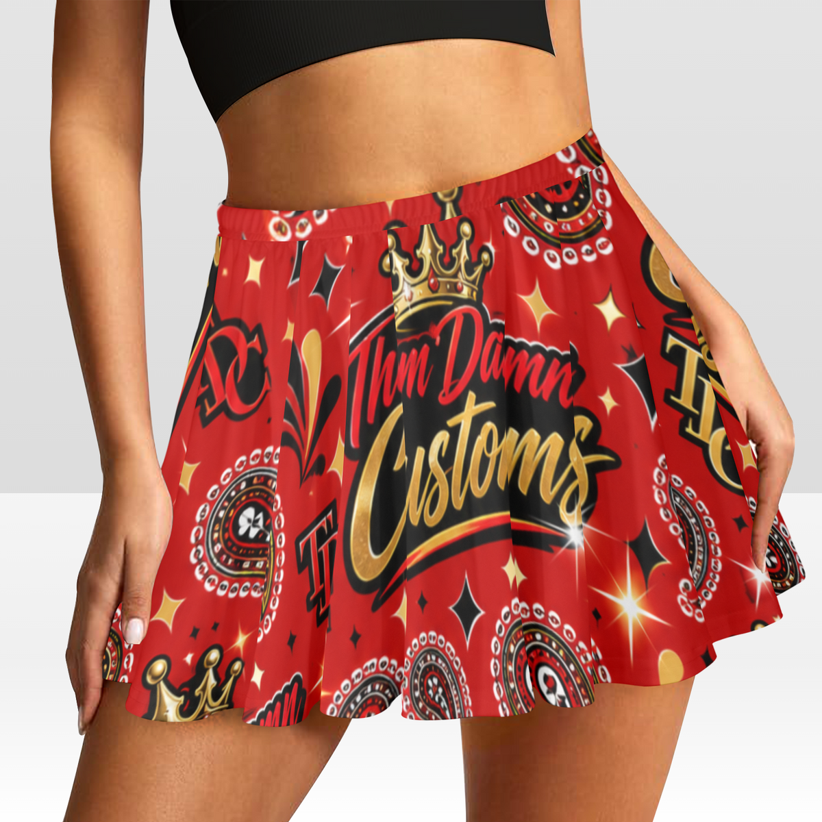 Women's All Over Print Skater Skirt