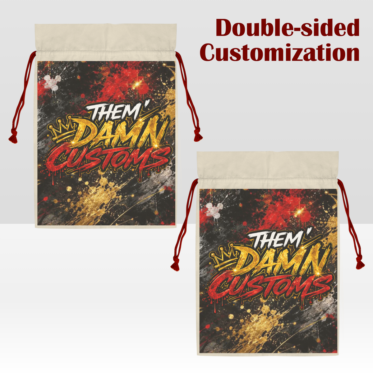 Santa Claus Drawstring Bag 21"x32" (Two Sides Printing)