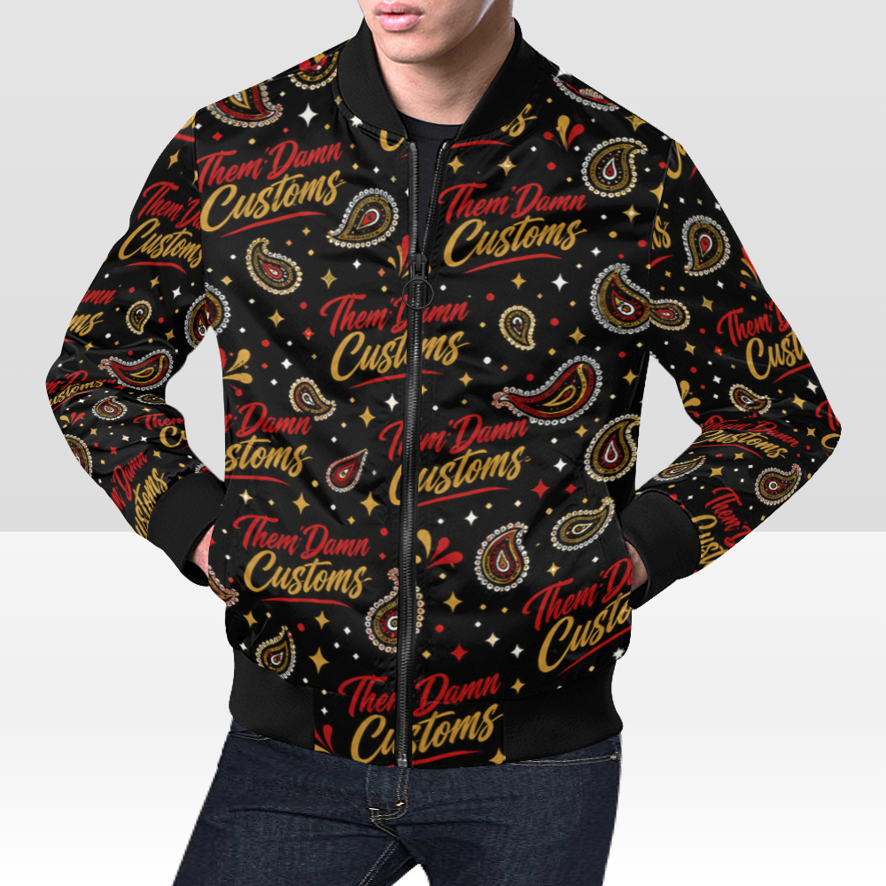 Men's All Over Print Bomber Jacket