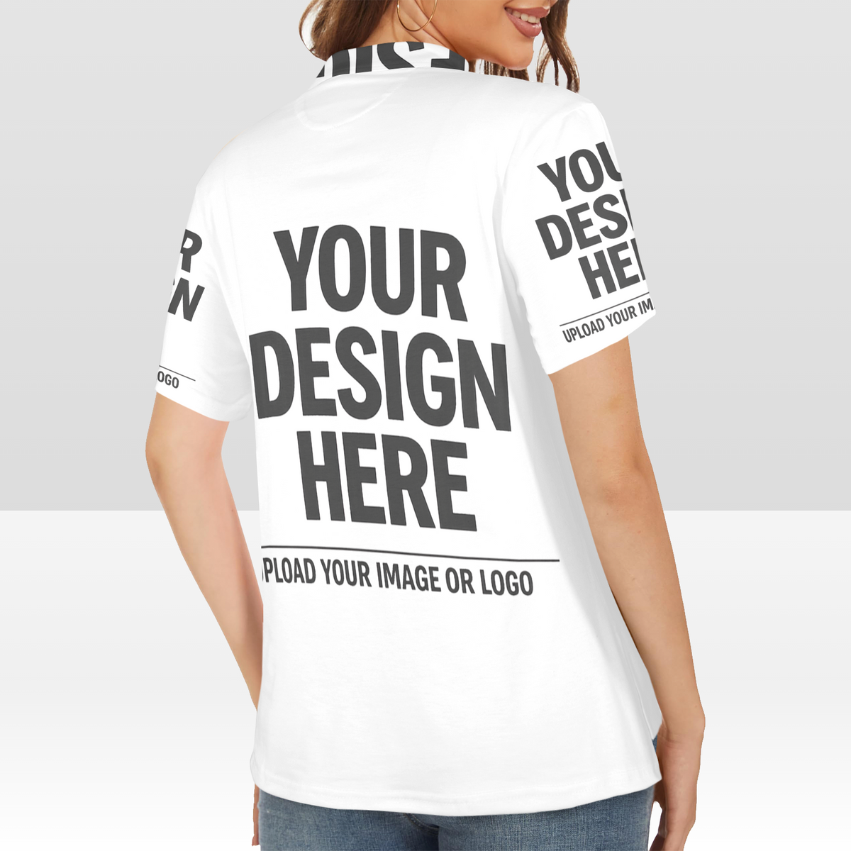Women's All Over Print Polo Shirt