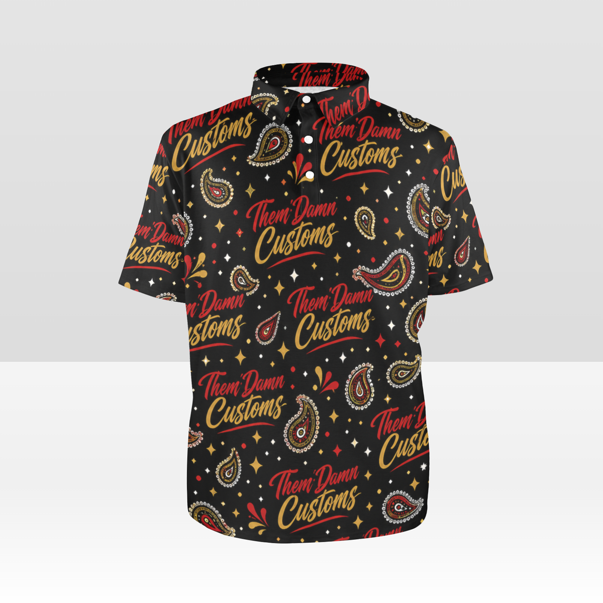 Men's All Over Print Polo Shirt
