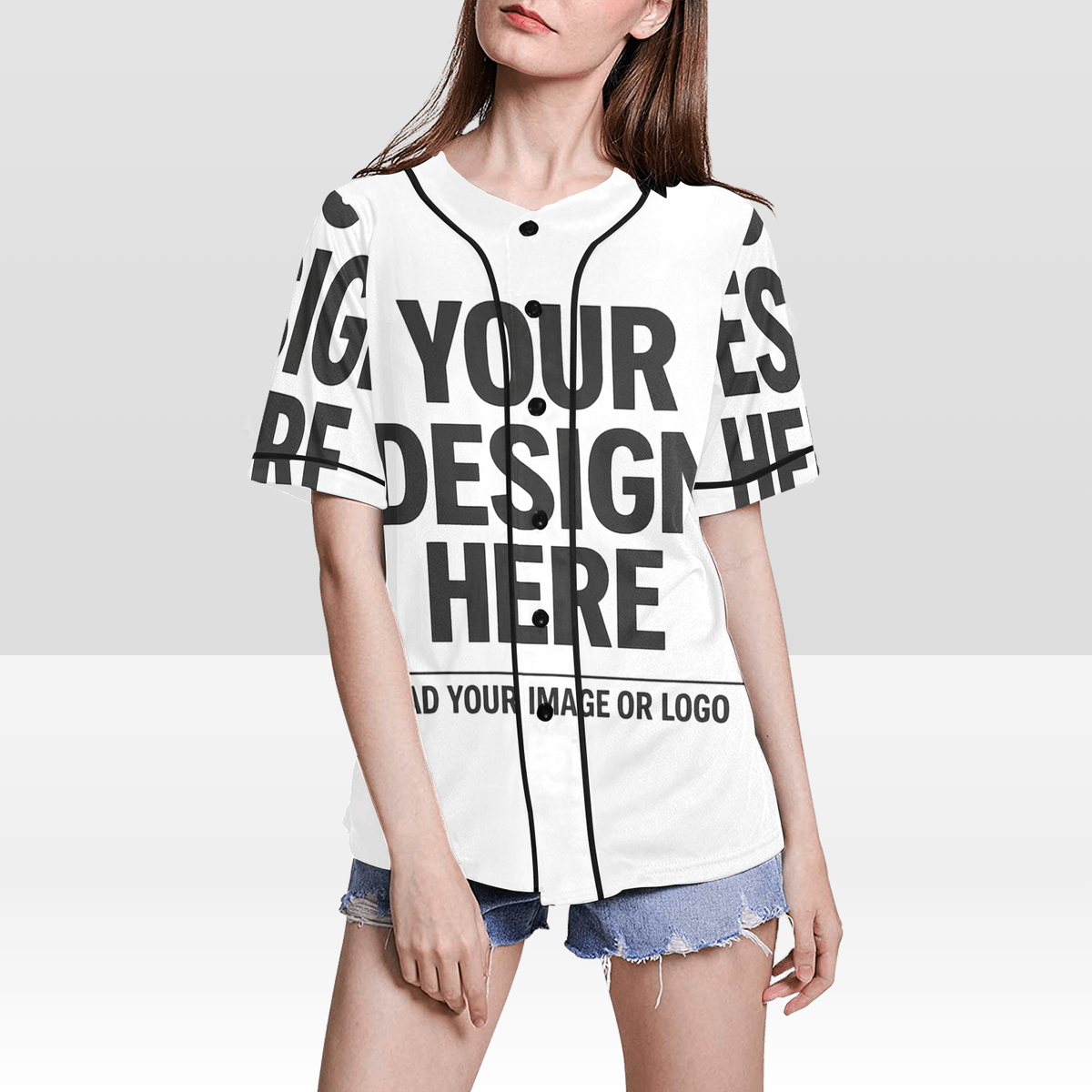 Women's All Over Print Baseball Jersey