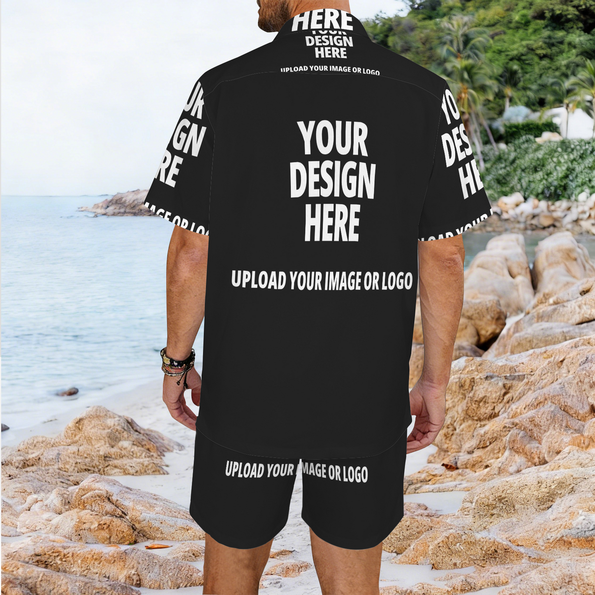 Men's Hawaiian Shirt & Shorts Set