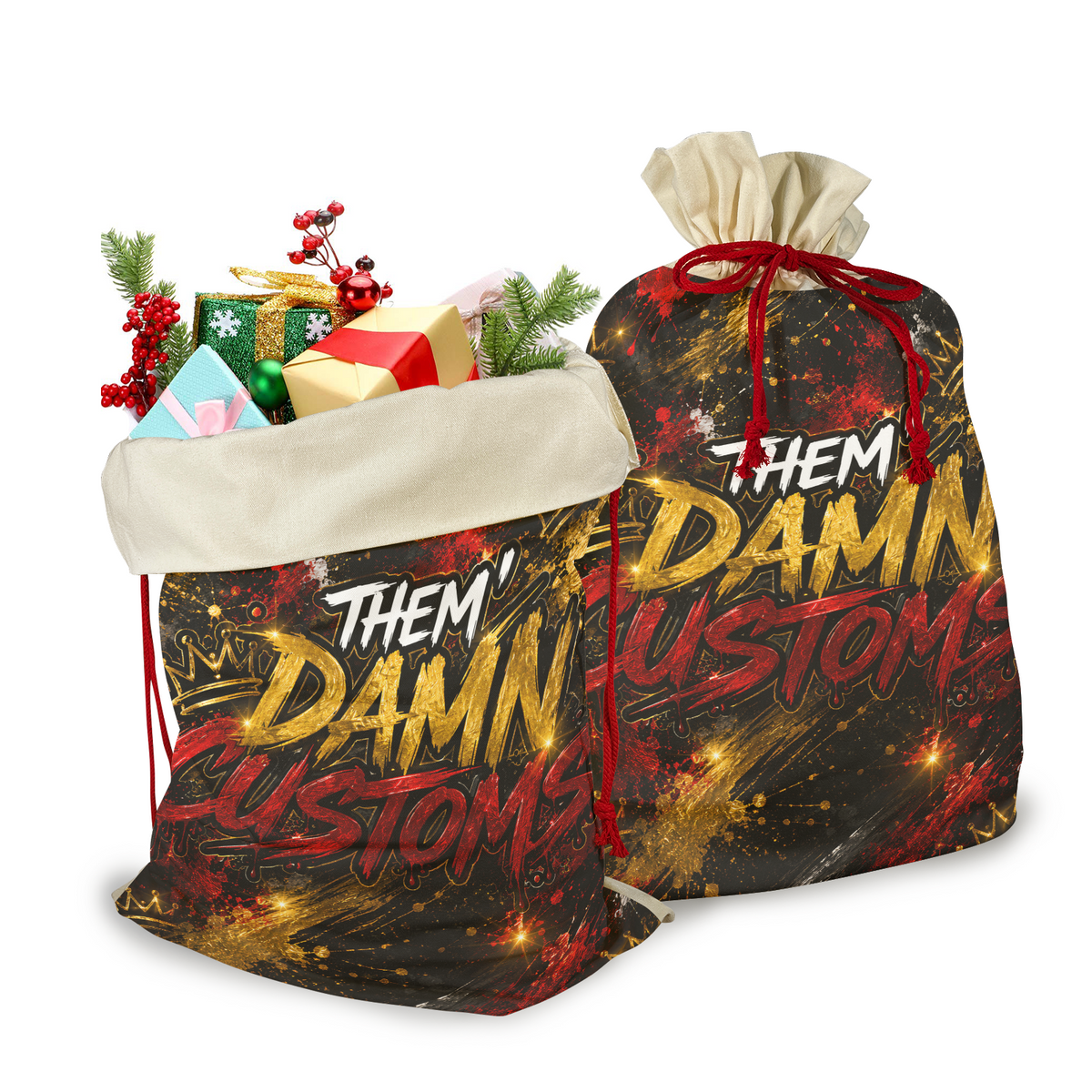 Santa Claus Drawstring Bag 21"x32" (Two Sides Printing)