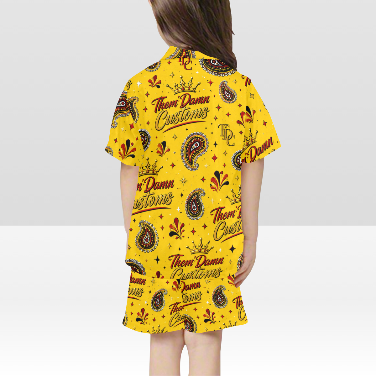 Little Kids V-Neck Short Pajama Set