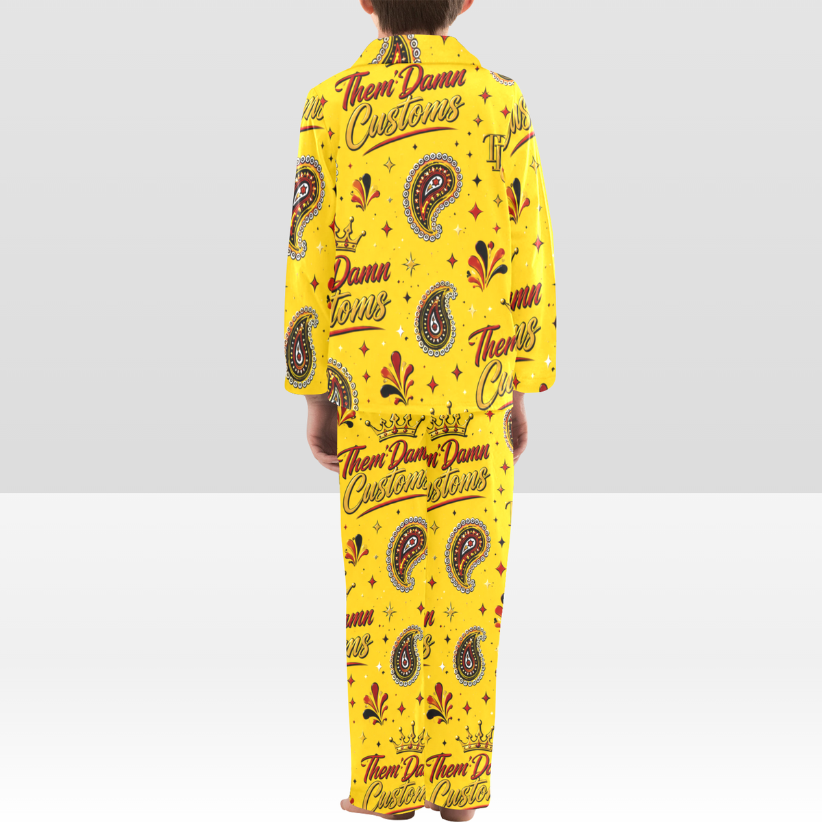 Big Kids V-Neck Long Pajama Set