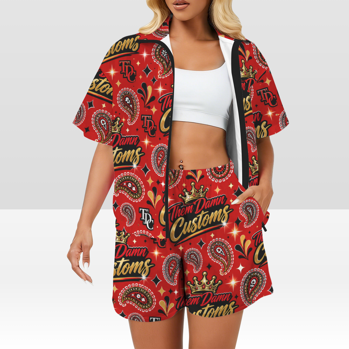 Women's 2-Piece Windbreaker Short Set