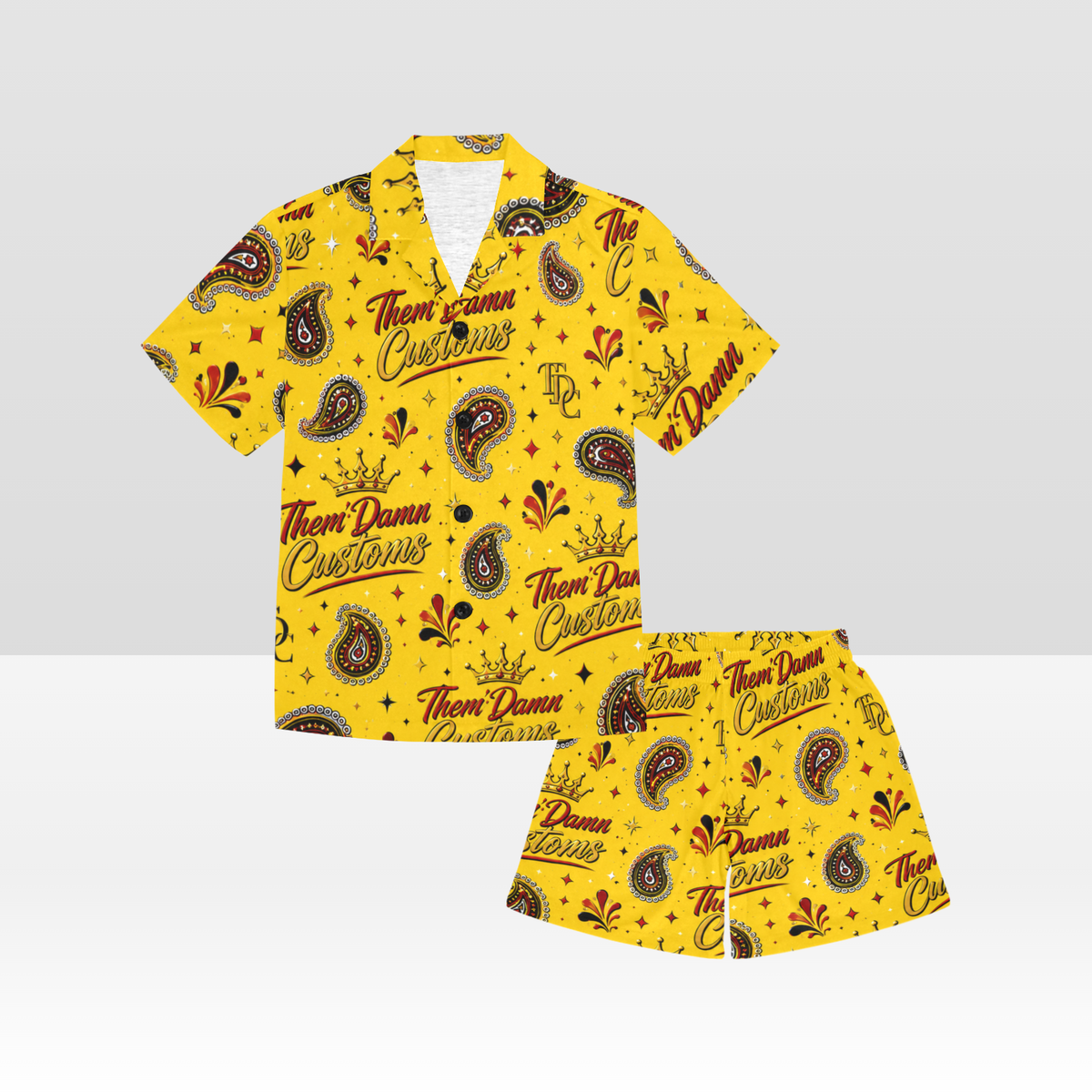 Little Kids V-Neck Short Pajama Set