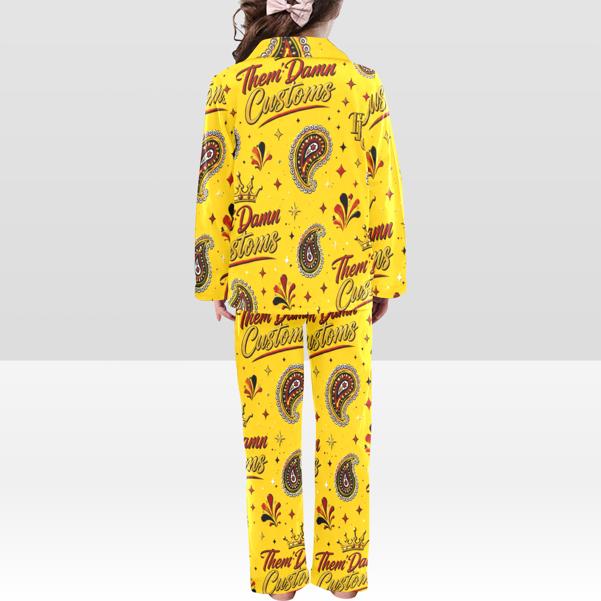 Little Kids V-Neck Long Pajama Set
