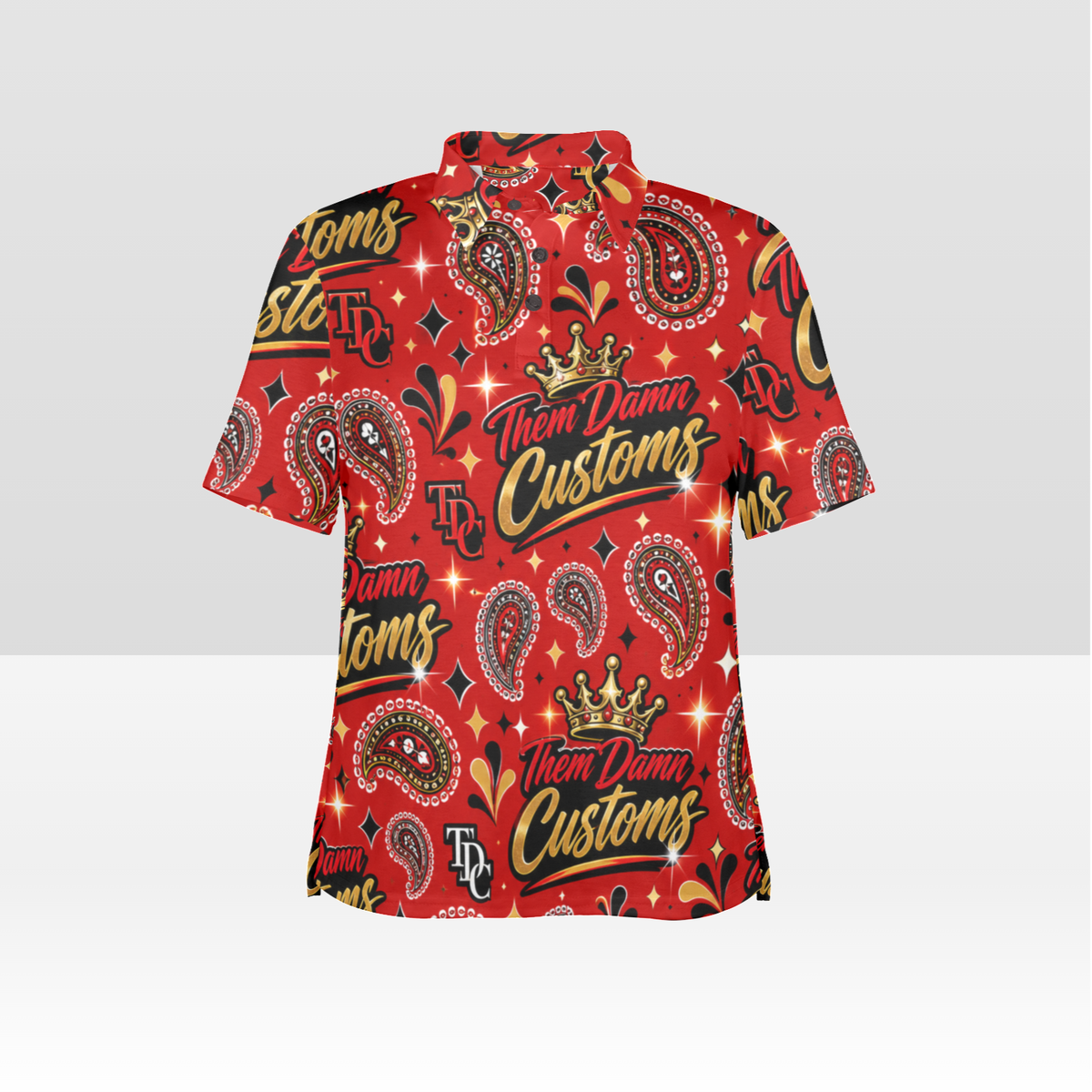 Women's All Over Print Polo Shirt