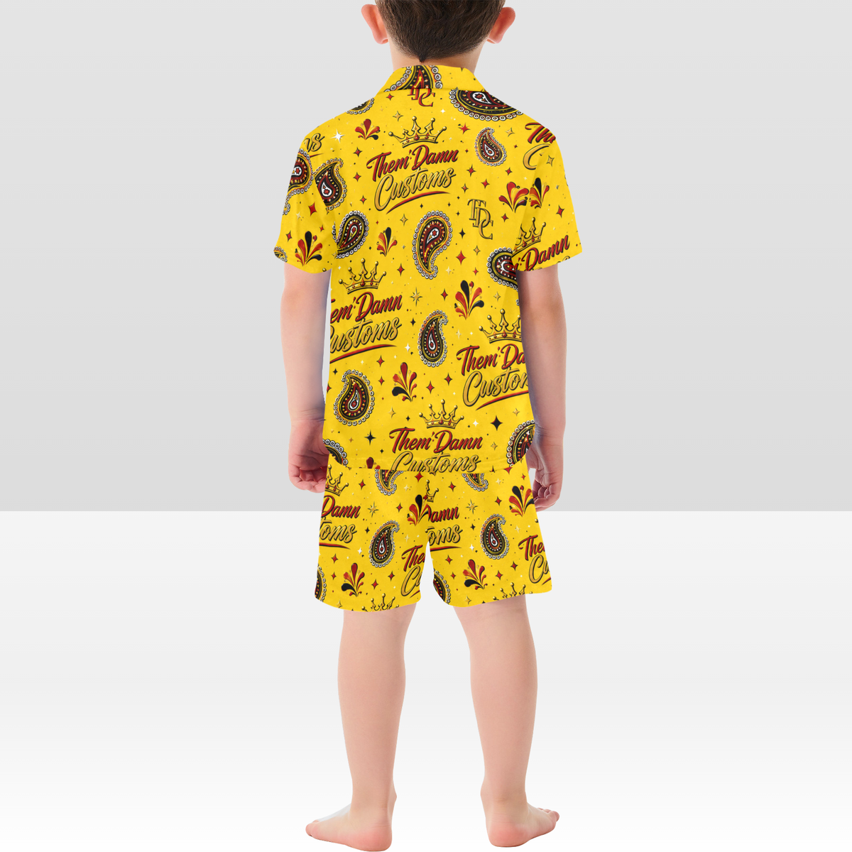 Little Kids V-Neck Short Pajama Set