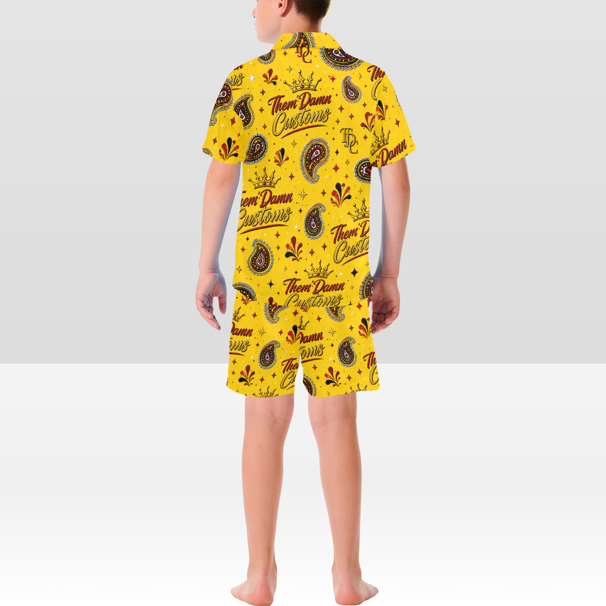 Big Kids' V-Neck Short Pajama Set