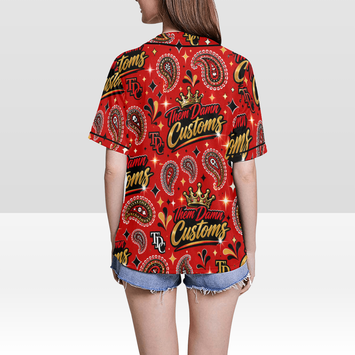 Women's All Over Print Baseball Jersey