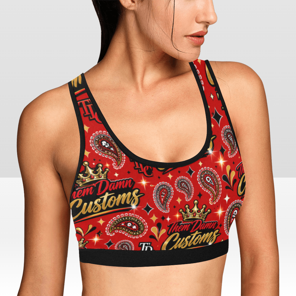 Women's All Over Print Sports Bra