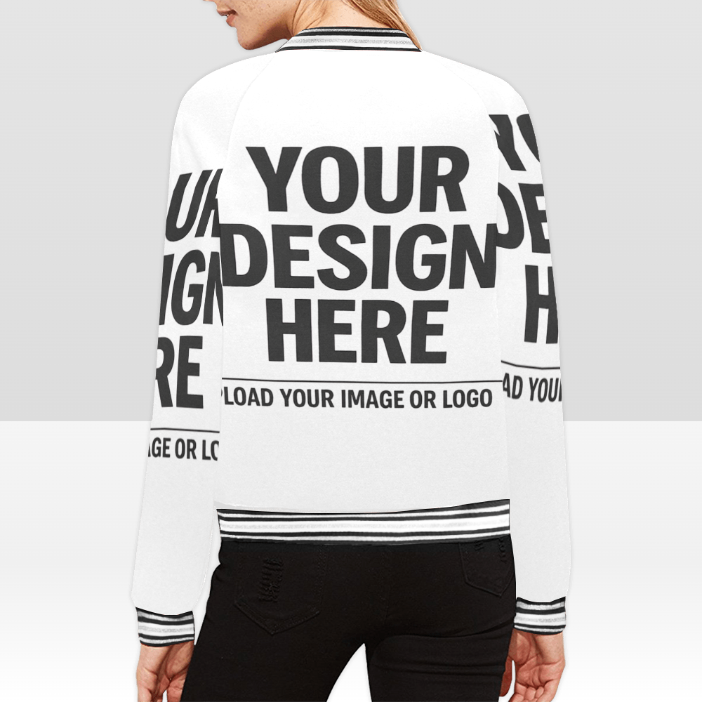 All Over Print Bomber Jacket for Women