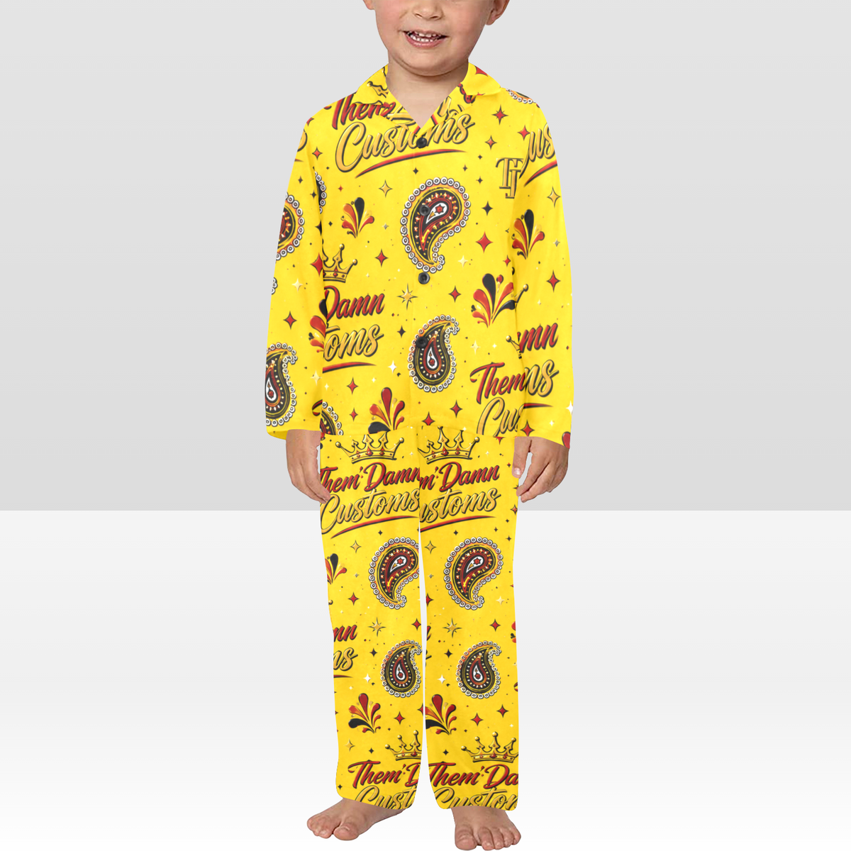 Little Kids V-Neck Long Pajama Set