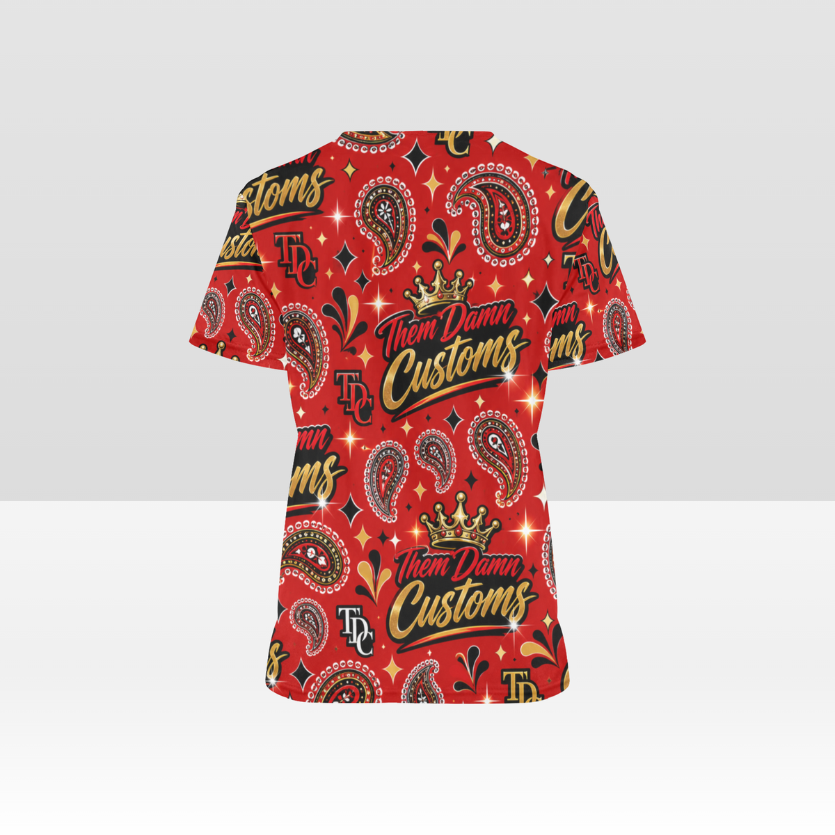 Women's All Over Print Scrub Top