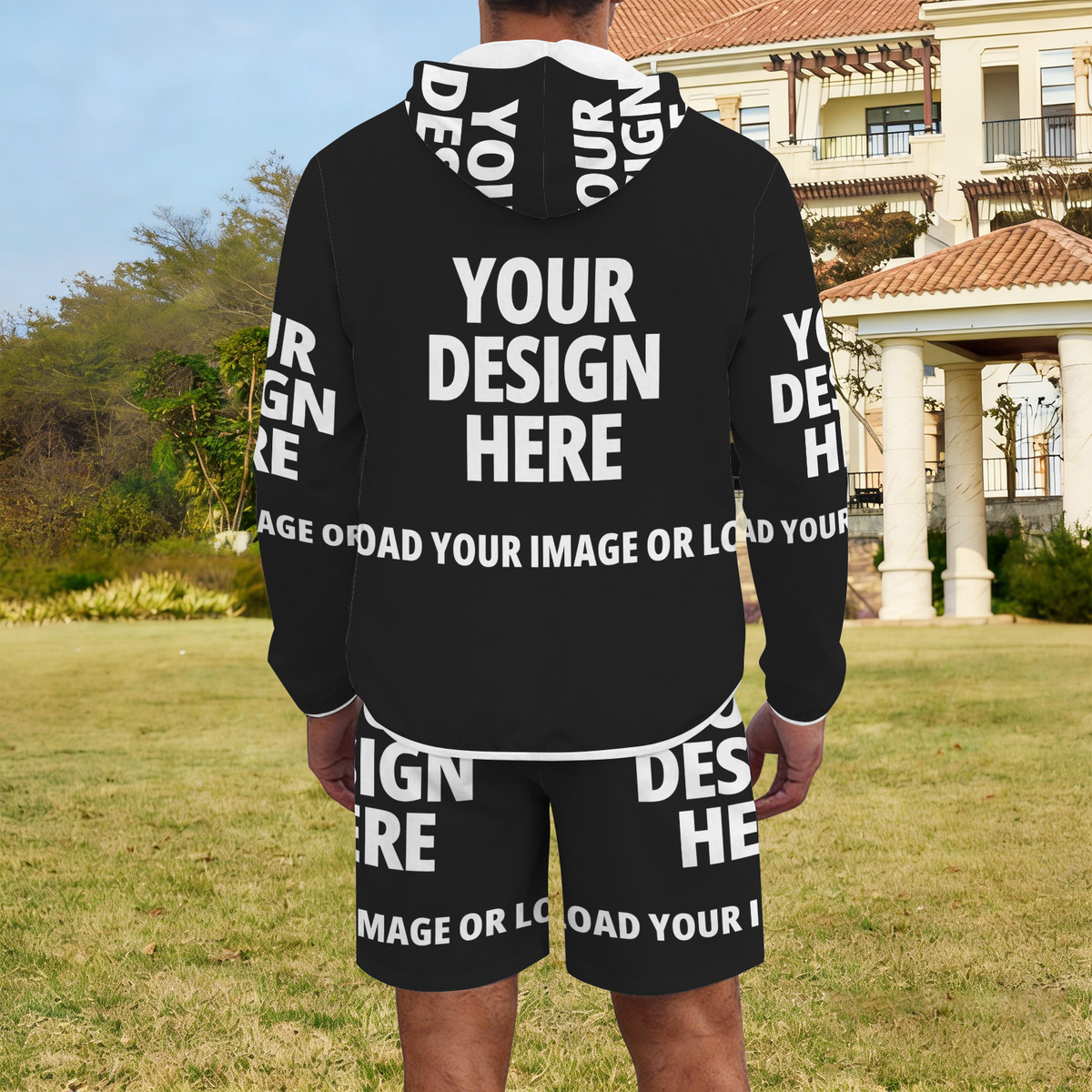 Men's Lightweight Sun Hoodie & Shorts Set