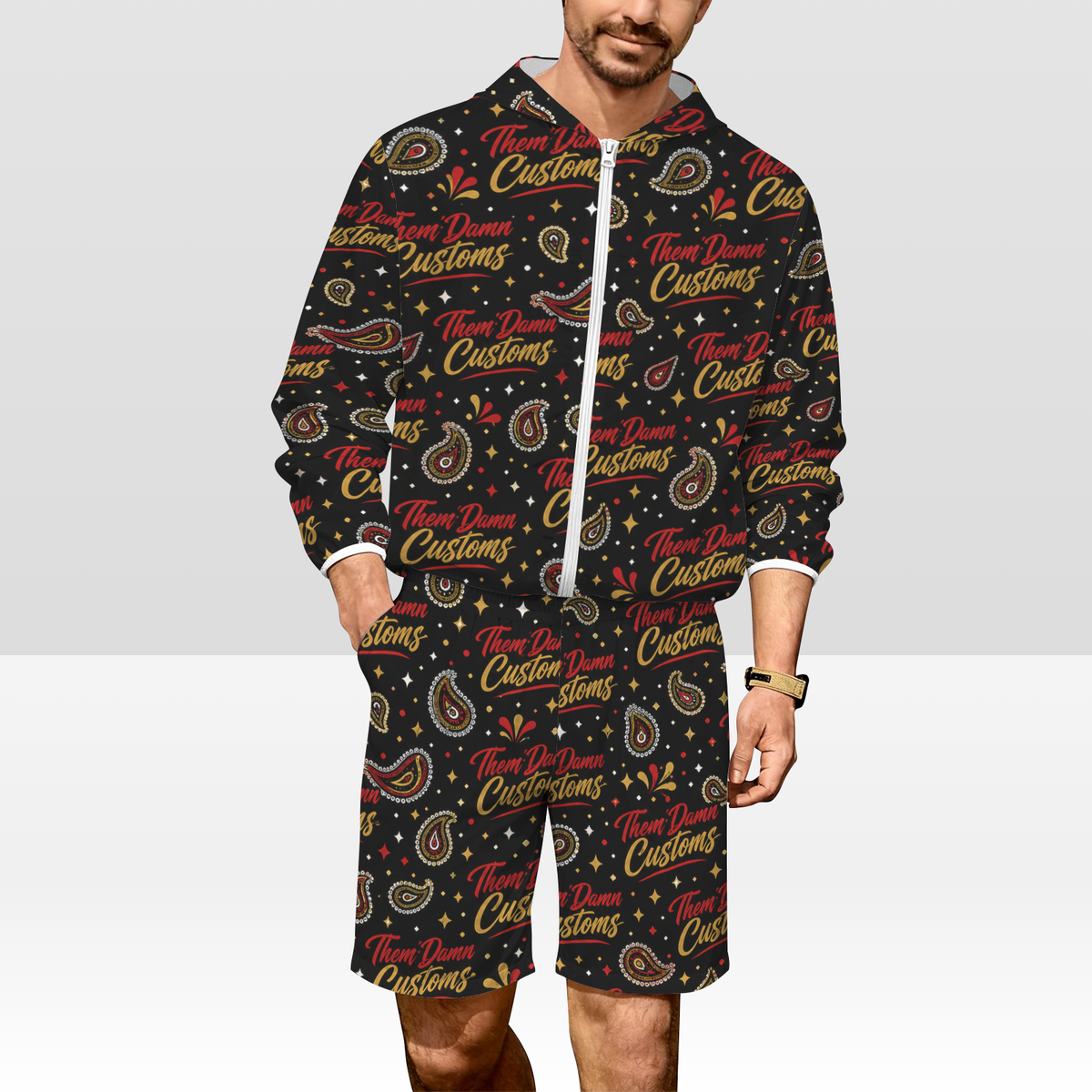 Men's Lightweight Sun Hoodie & Shorts Set