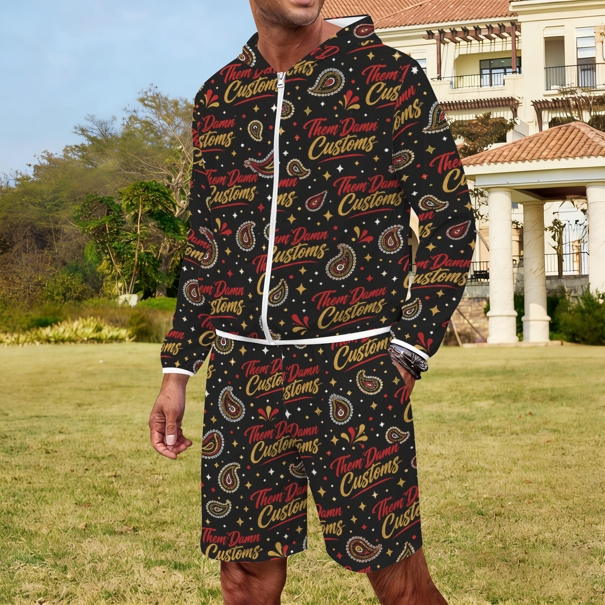 Men's Lightweight Sun Hoodie & Shorts Set