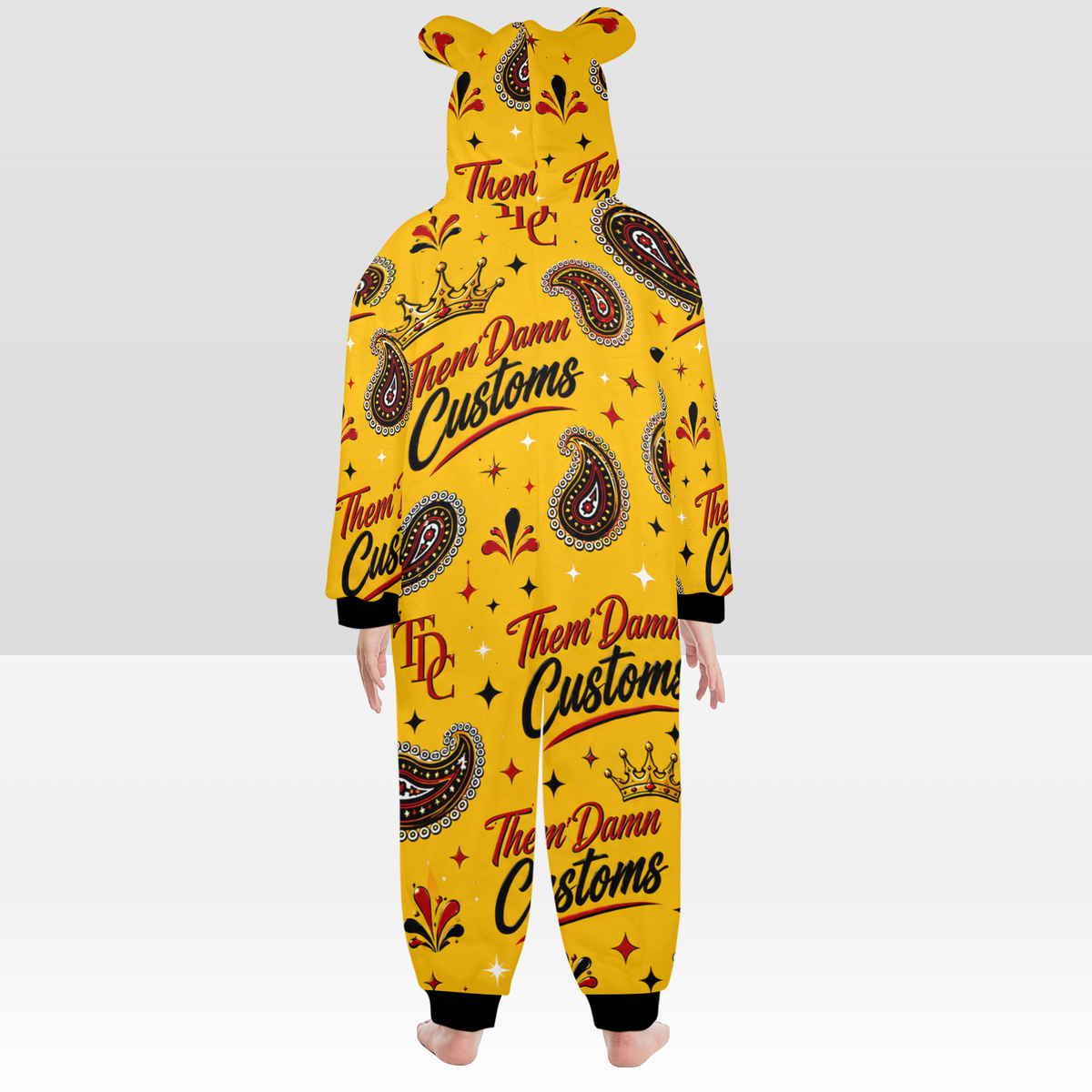 Kids One-Piece Zip Up Hooded Pajamas