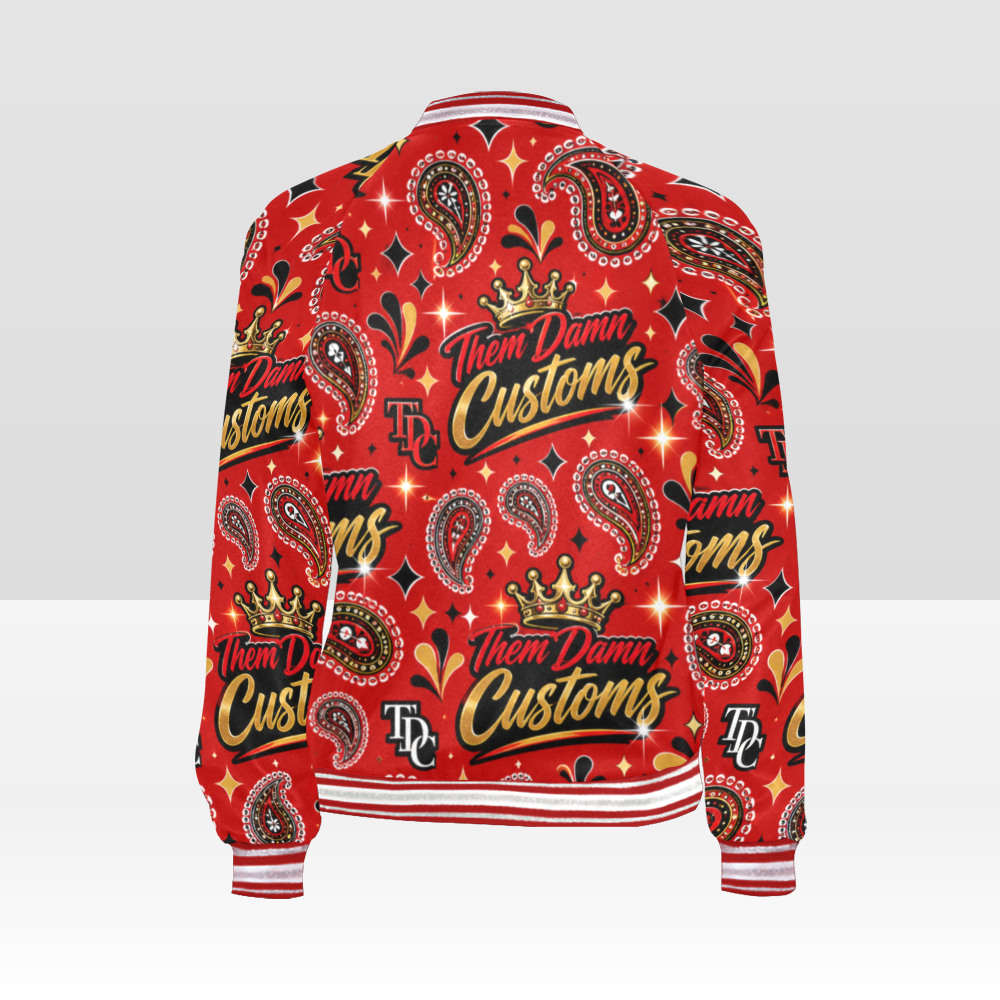All Over Print Bomber Jacket for Women