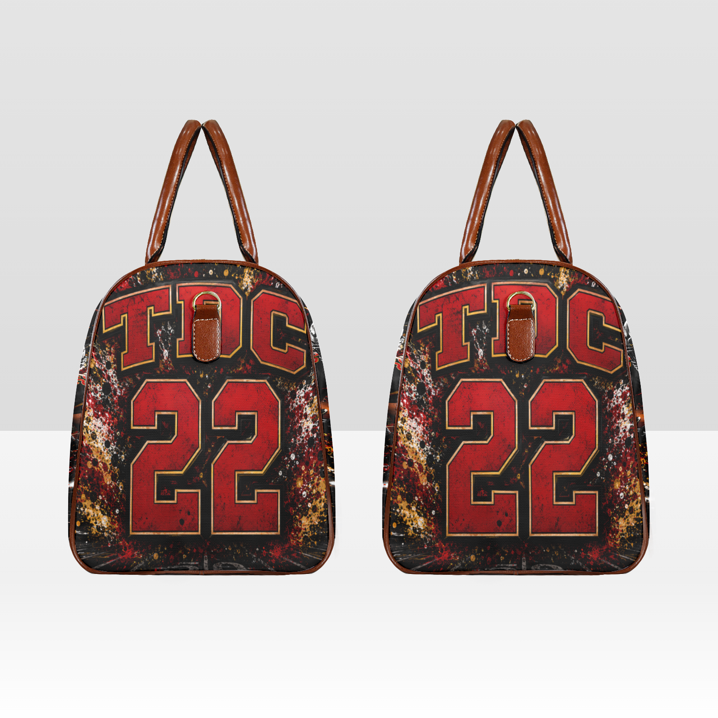 Waterproof Travel Bag (Brown Handles)