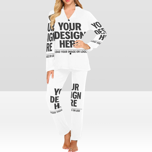 Women's Long Pajama Set (Button Down)