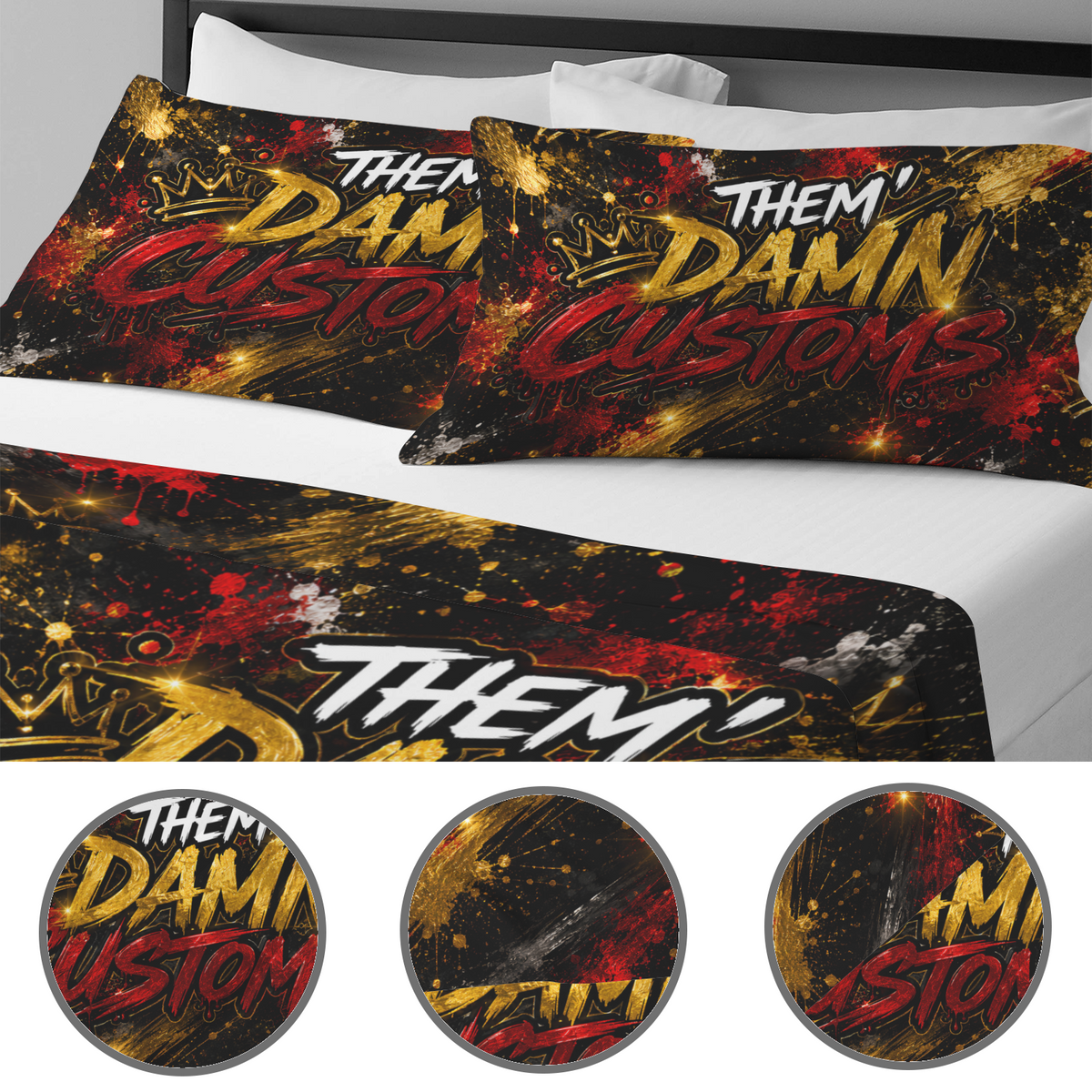 4-Piece Bedding Set with Blank Fitted