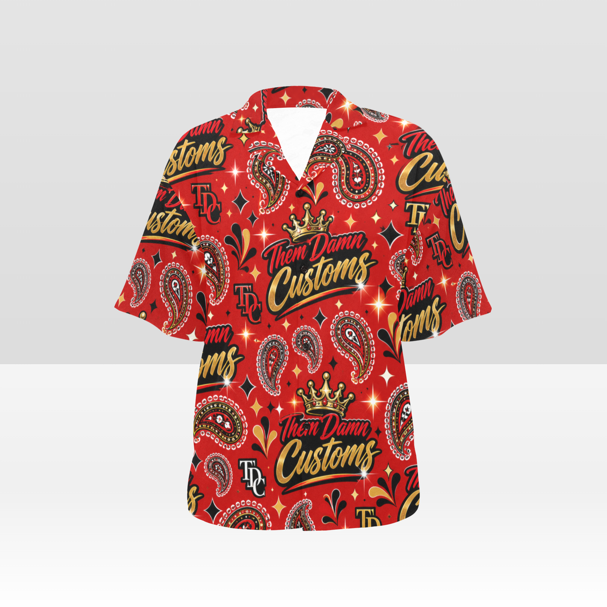 All Over Print Hawaiian Shirt for Women