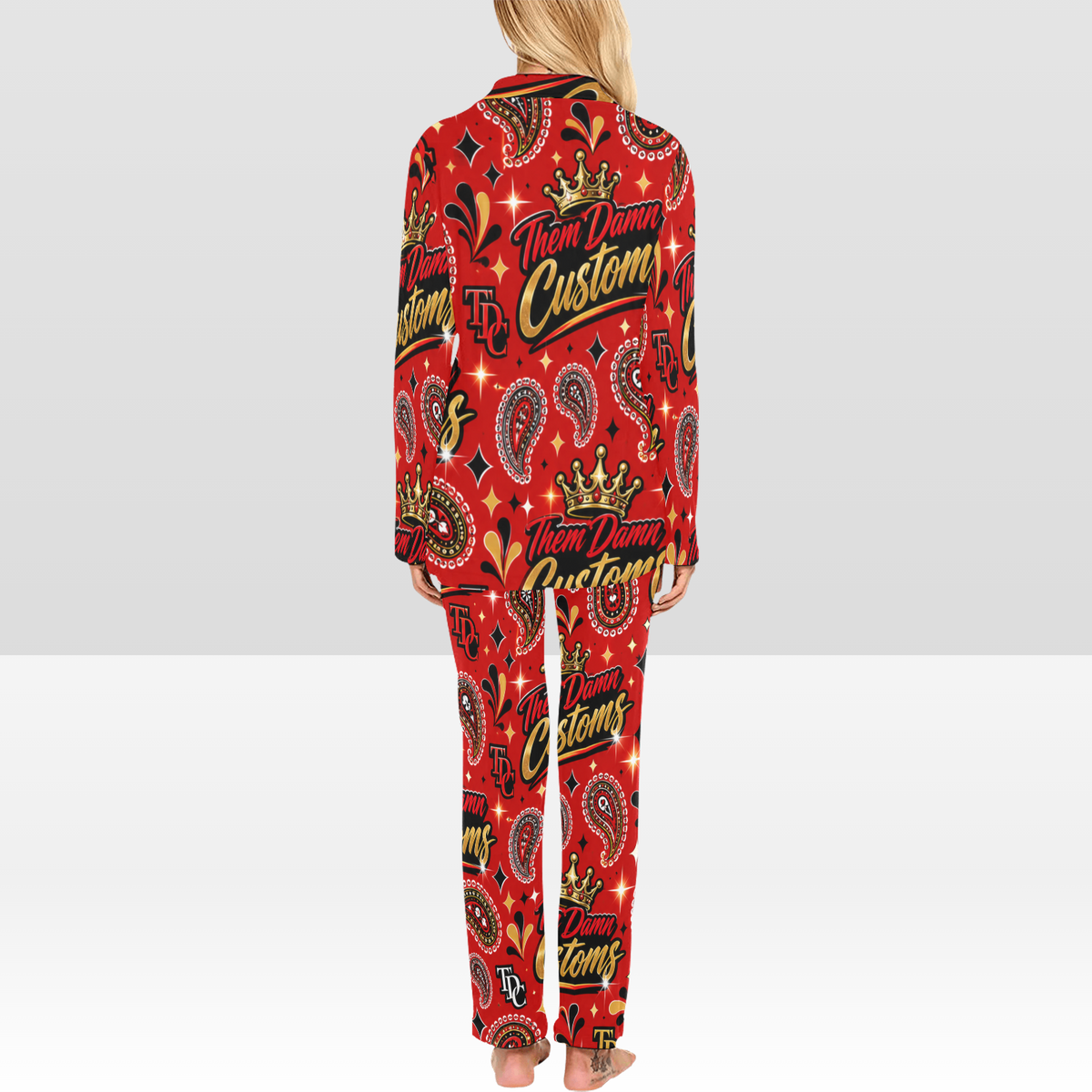 Women's Long Pajama Set (Button Down)