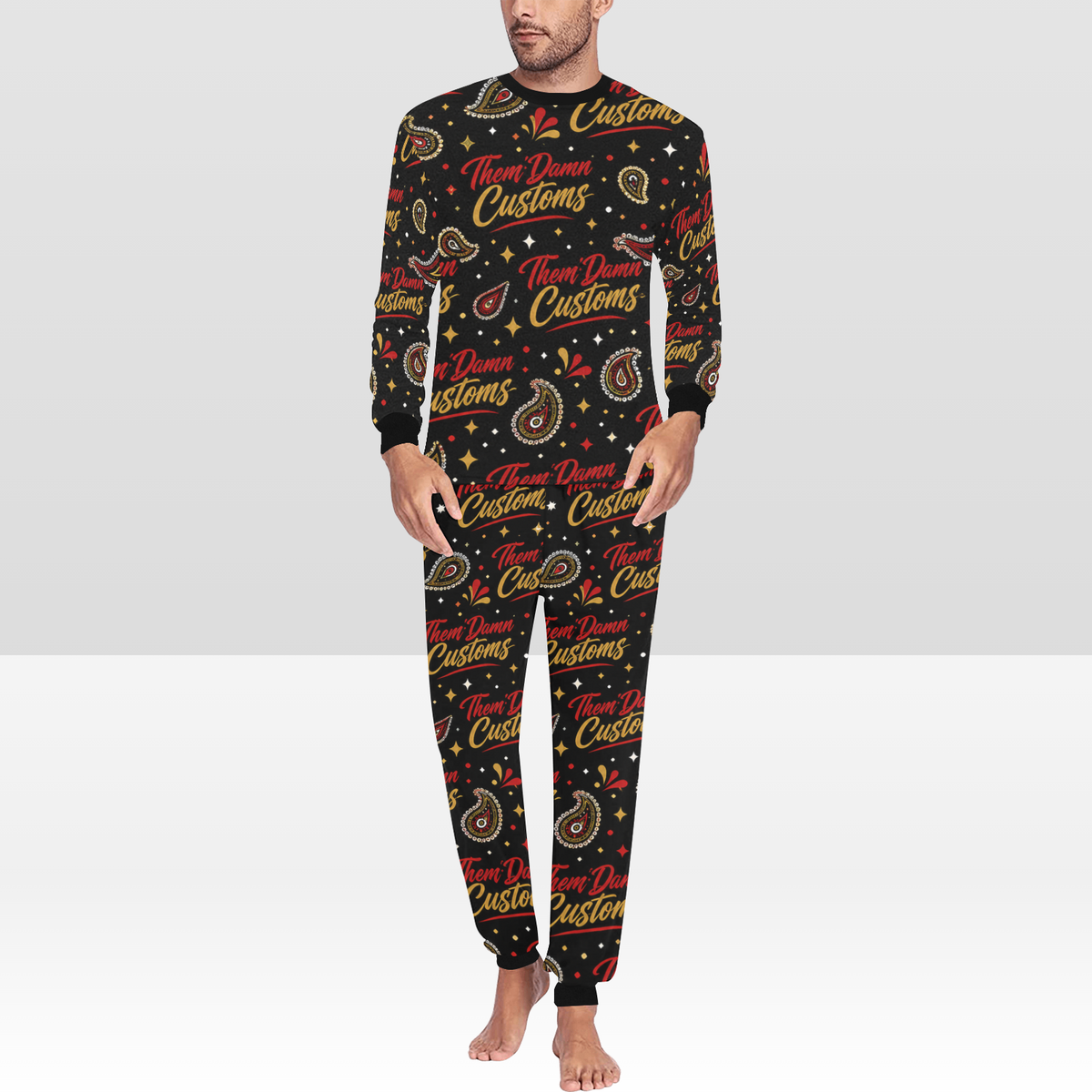 Men's All Over Print Pajama Set