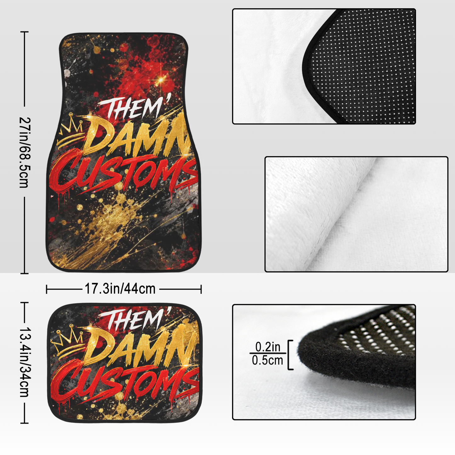 Custom 4-Piece Car Floor Mats