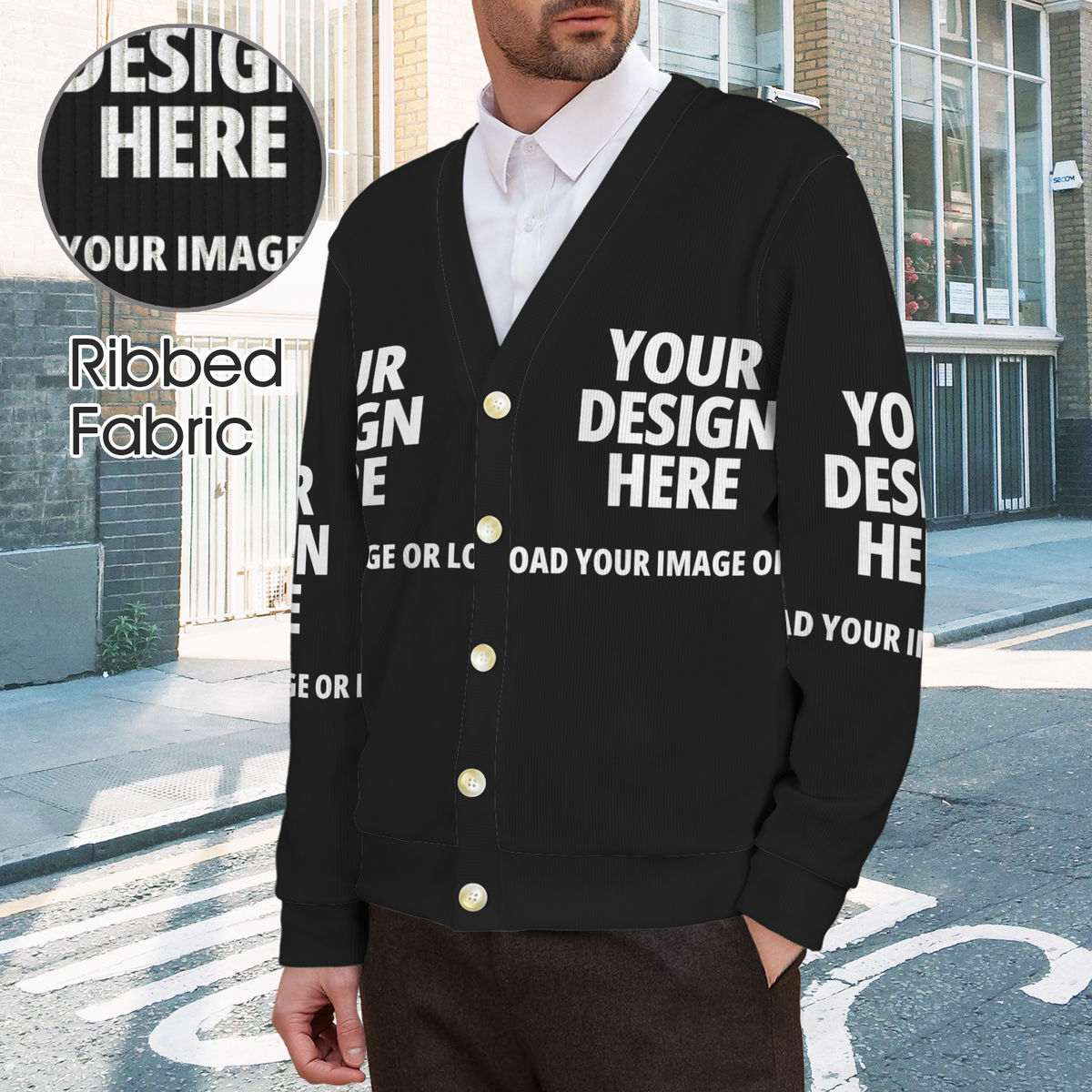 Men's Ribbed Cardigan
