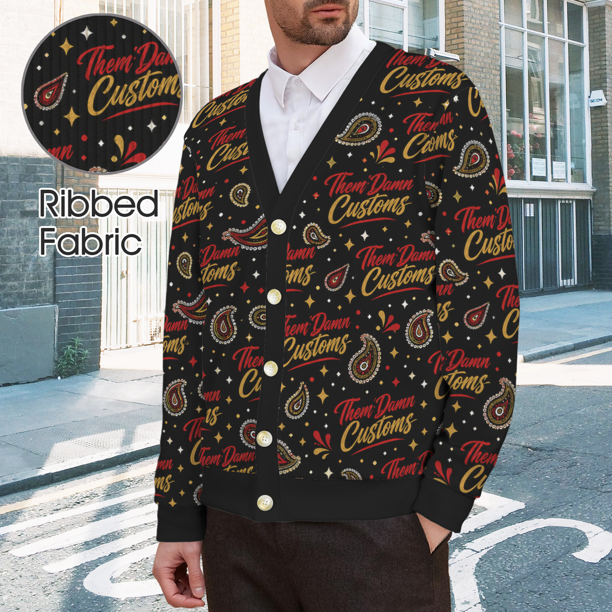 Men's Ribbed Cardigan