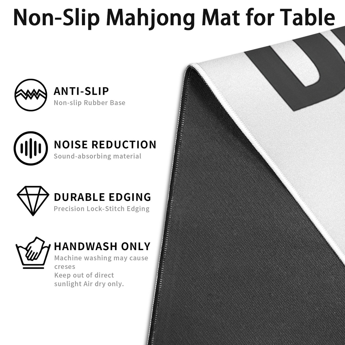 Stitched-Edge Mahjong Table Mat