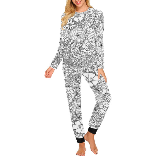 Women's All Over Print Color-On Pajama Set