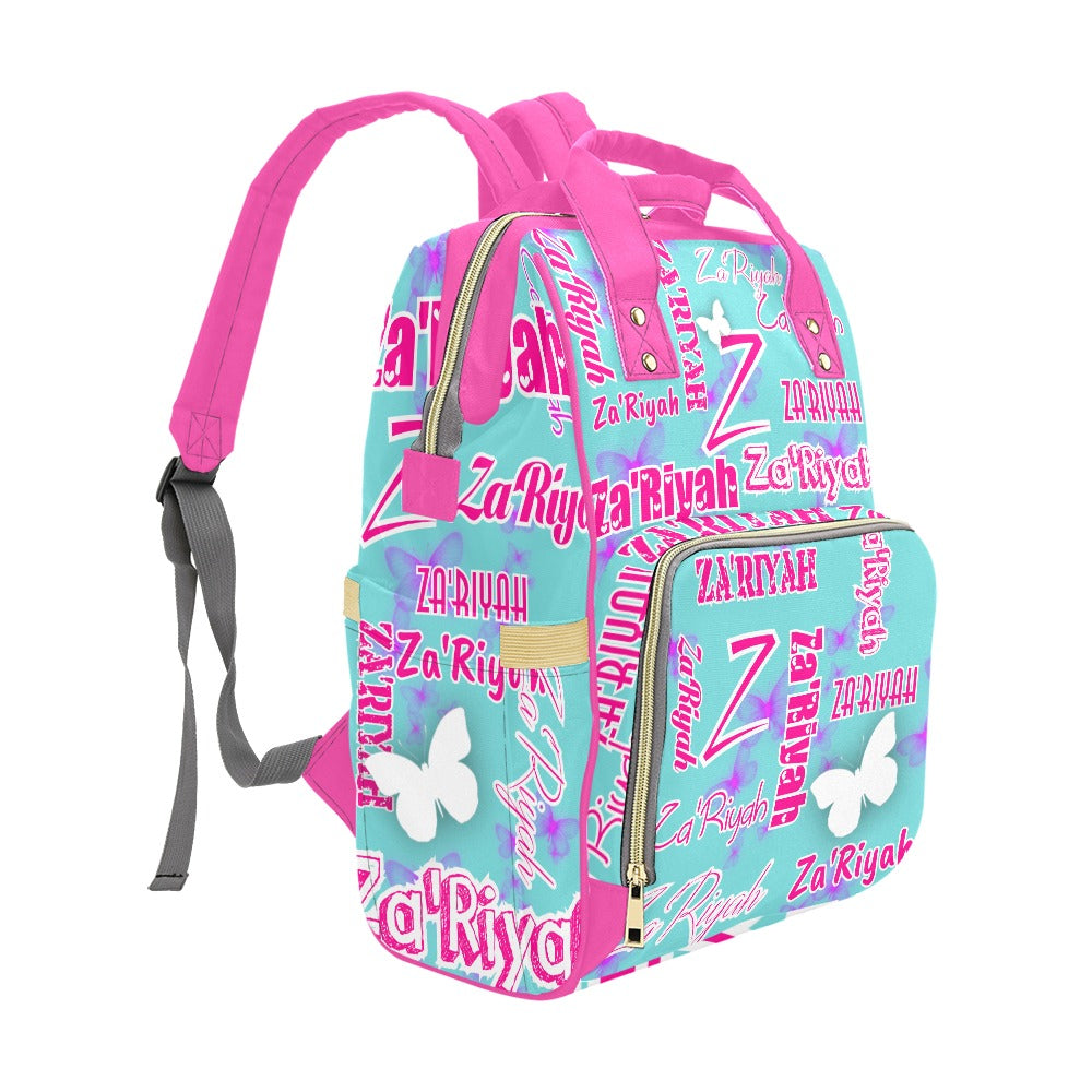 Multi-Function Diaper Backpack/Diaper Bag (All Over Print)